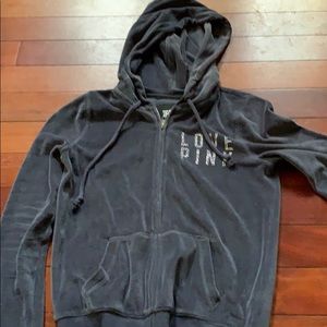 Victoria Secret velour xs grey jacket